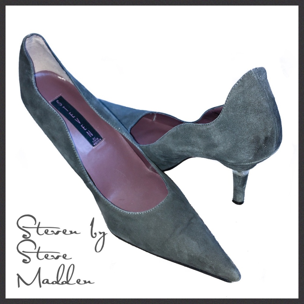 Steven by Steve Madden Gray Suede Heels Size 8.5M